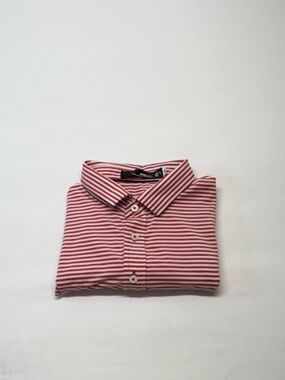 RLX Ralph Lauren Red and White Striped Golf Polo Size XL